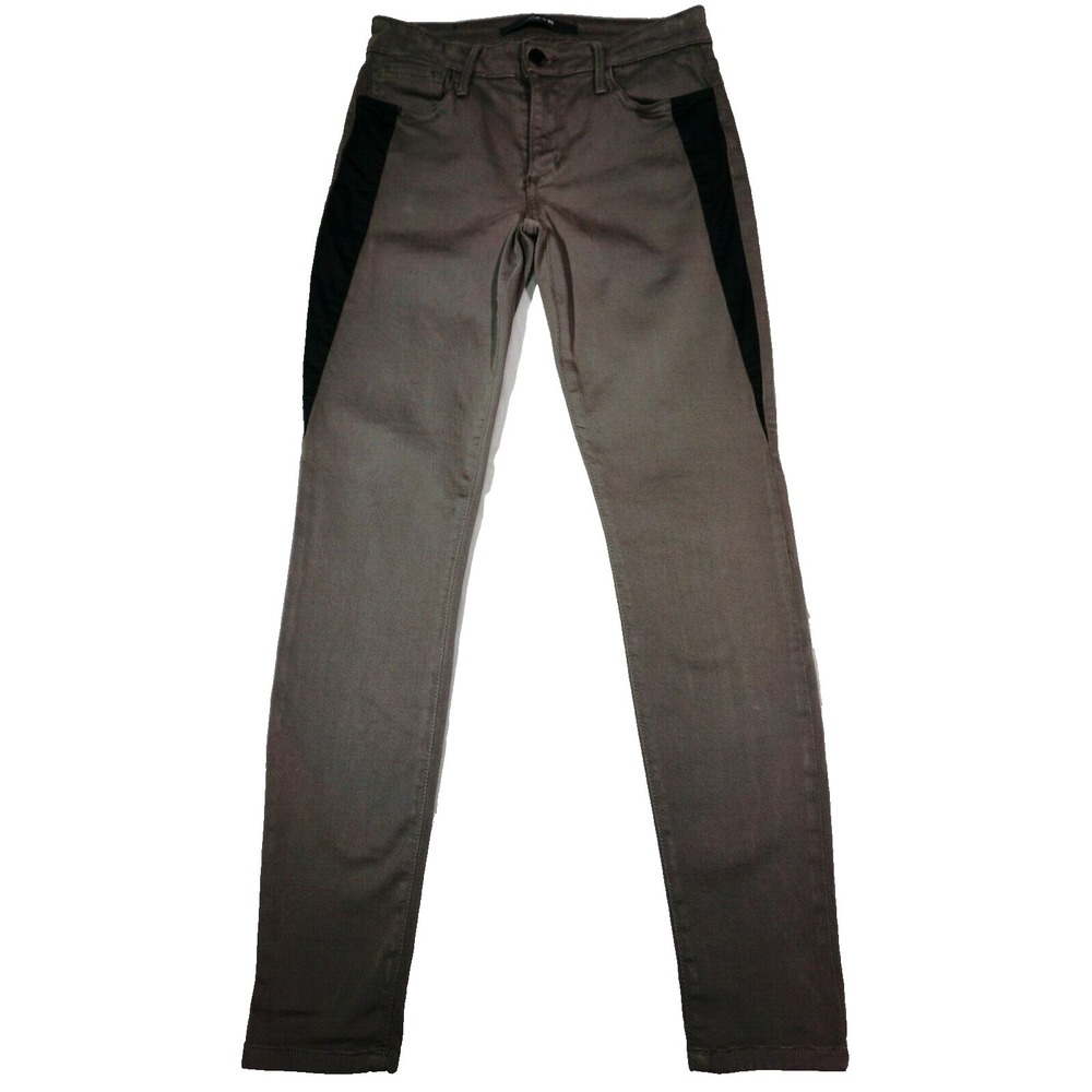 JOES Skinny Ankle Women 26X27 Charcoal Hip Stripe Stretch‎ Pants Made In USA NEW
